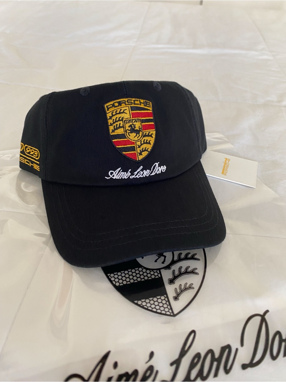 FW24 Aime Leon Dore Porsche 993 Hat In Jet Black